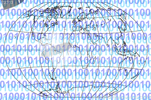 Image of Binary Code and World