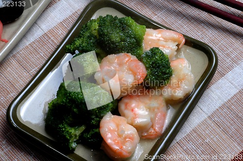 Image of broccoli and shrimp