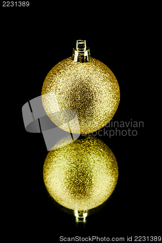 Image of christmas decoration in gold