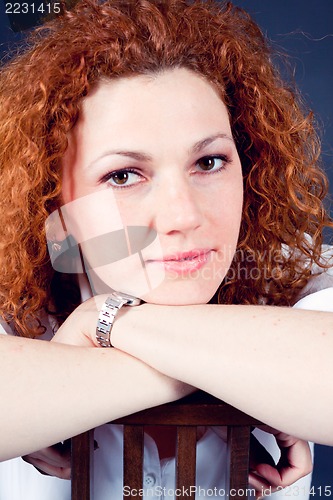 Image of attractive young redhead woman portrait