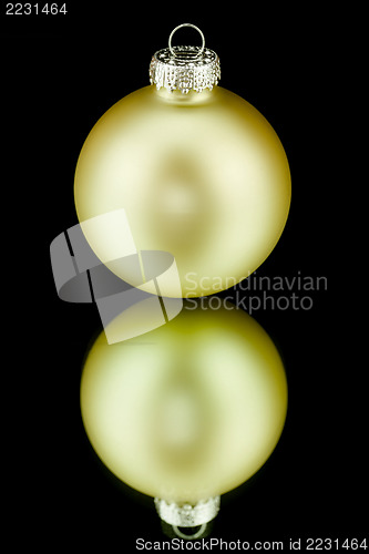 Image of christmas decoration in champagner