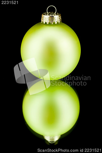 Image of christmas decoration in green lime