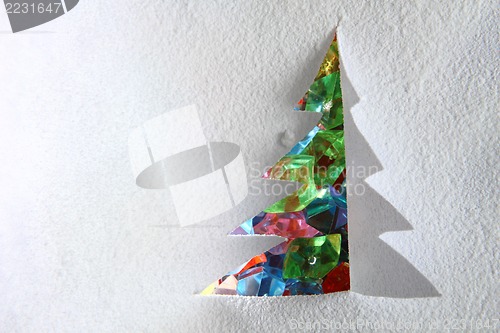 Image of christmas paper tree decoration