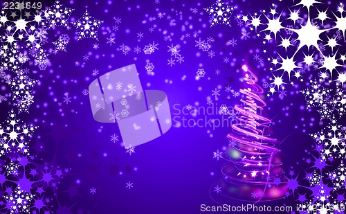 Image of christmas background with snow flakes 