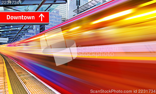 Image of high speed metro train