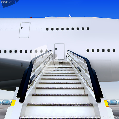 Image of staircases and plane