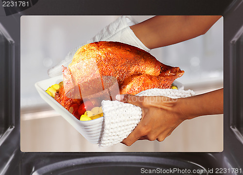 Image of cooking 	turkey