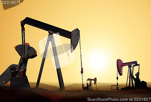 Image of silhouette of oil pump