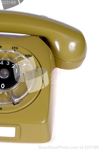 Image of Green retro telephone