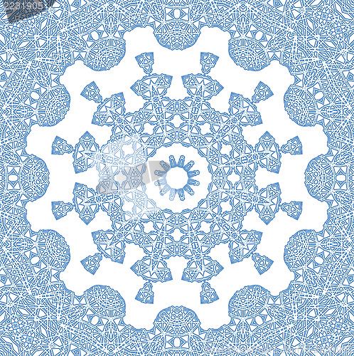 Image of Abstract blue pattern on white