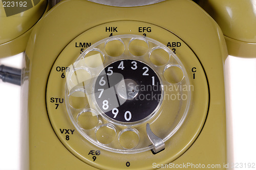 Image of Green retro telephone