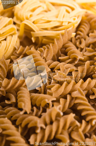 Image of set of different pasta, close-up 