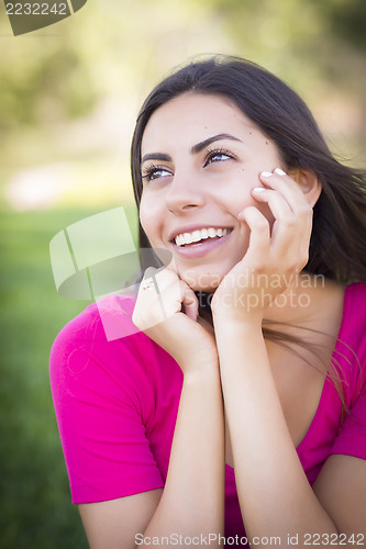 Image of Beautiful Mixed Race Young Woman