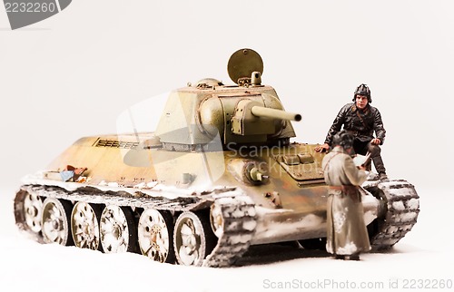 Image of Halt of soviet t 34 tank crew