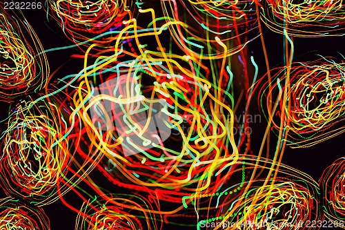 Image of Abstract pattern of motion lights