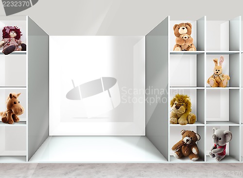 Image of shelves and toys