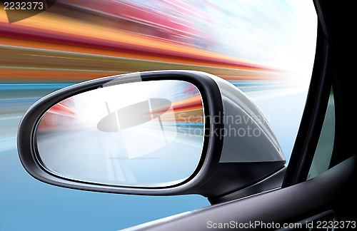 Image of speed car on road