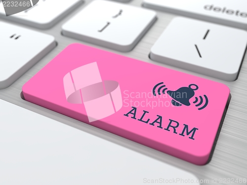 Image of Security Concept - The Red Alarm Button.