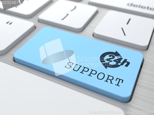Image of Service Concept - The Blue Support Button.