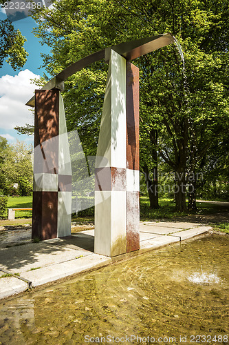 Image of Fountain in spring park