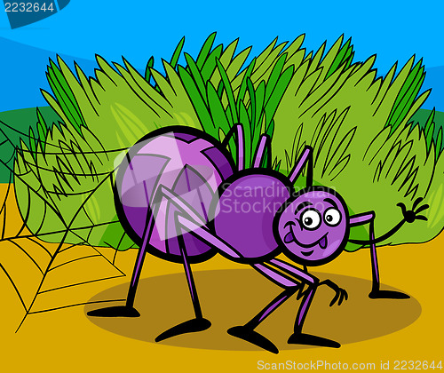 Image of cross spider insect cartoon illustration
