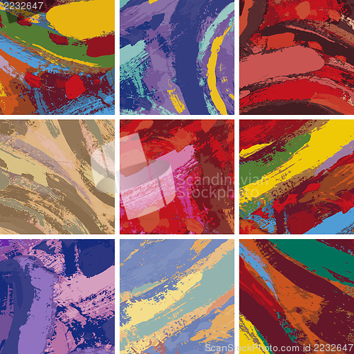 Image of abstract painting background design set