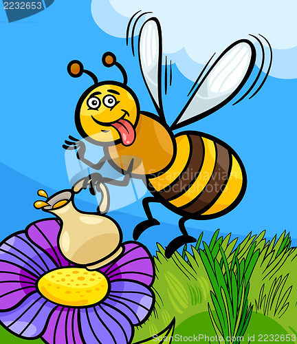 Image of honey bee insect cartoon illustration