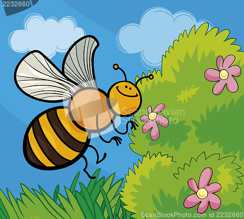 Image of honey bee cartoon illustration