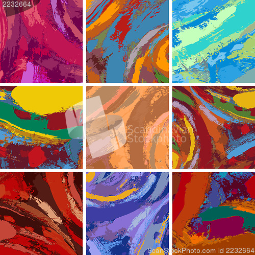 Image of abstract painting background design set