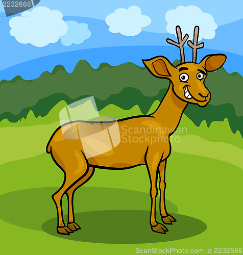 Image of wild deer cartoon illustration