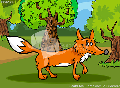 Image of wild fox animal cartoon illustration