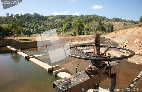 Image of dam control wheel