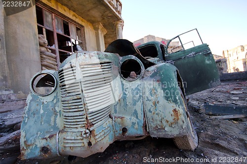 Image of ancient collapsed car