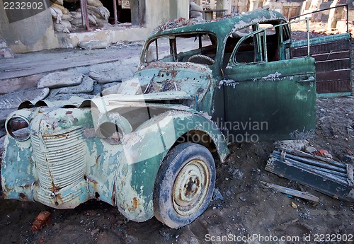 Image of ancient collapsed car