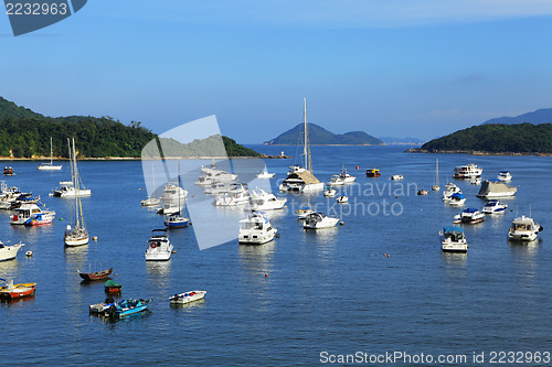 Image of yacht in bay