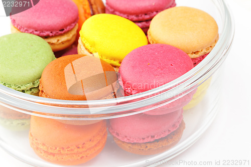 Image of Colorful macaroons in bowl