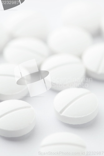 Image of White drug pills