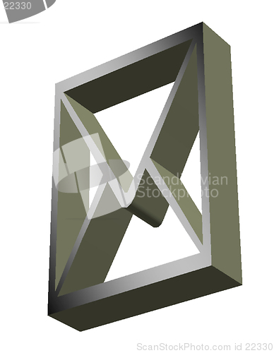 Image of 3D @ (mail) symbol