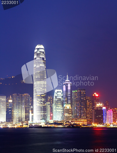 Image of Hong Kong skyline at night