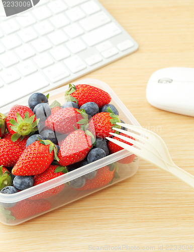 Image of Healthy lunch at office 