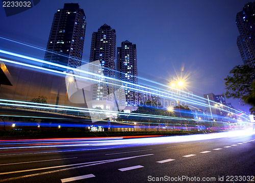 Image of modern city at night
