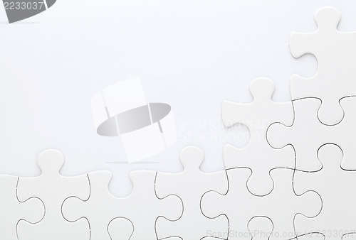 Image of Jigsaw puzzle on white background 