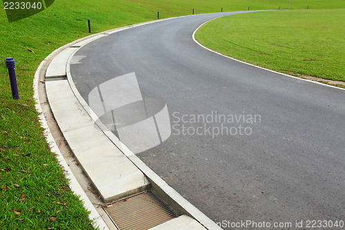 Image of path in golf course