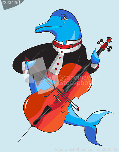 Image of Dolphin and violoncello