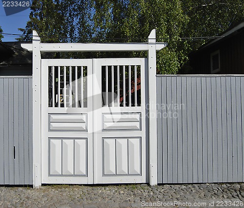 Image of White Wooden Gate