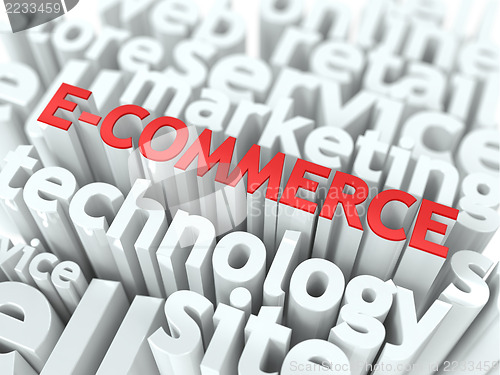 Image of E-Commerce. The Wordcloud Business Concept.