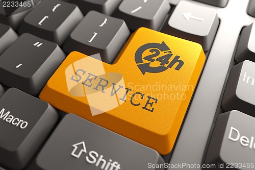 Image of Keyboard with Service Button.
