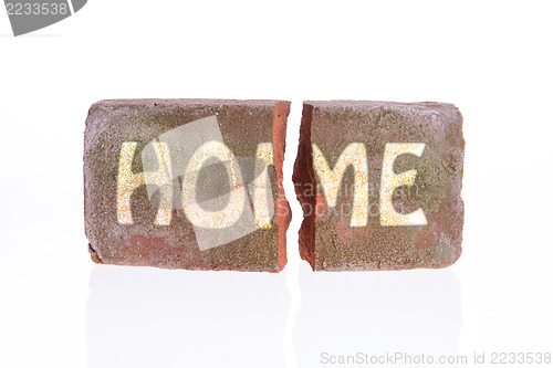 Image of Broken brick isolated