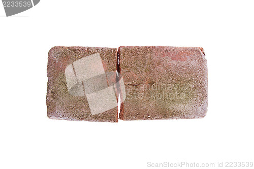 Image of Broken brick isolated