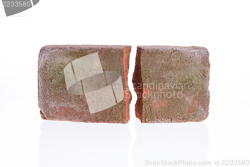 Image of Broken brick isolated